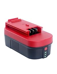 Biswaye Batería de reemplazo de litio HPB18 de 18V y 5.0Ah para Black & Decker Batería para herramienta eléctrica inalámbrica de 18 voltios HPB18-OPE 244760-00 A1718 FS18FL FSB18 Batería de tormenta de fuego