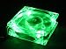 Autolizer Sleeve Bearing 80mm Silent Cooling Fan for Computer PC Cases - High Airflow, Quite, and Transparent Clear (Green Quad 4-LEDs) - 2 Years Warranty primary
