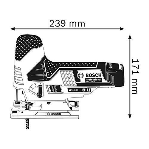 Bosch Professional 12V System Akku Stichsäge GST 12V-70 (Schnitttiefe in Holz: 70 mm, inkl. 2x Sägeblatt, Gleitschuh… – Bild 4