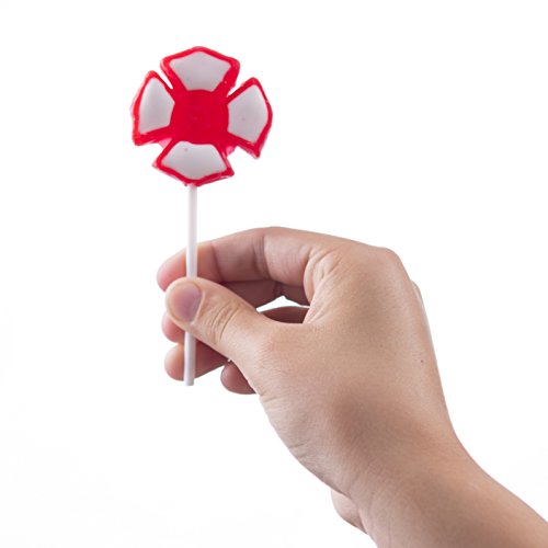 image for PREXTEX Firefighter Themed Lollipops Fire Shaped Suckers Pack of 8 Pop