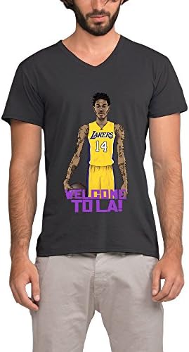 Brandon Ingram Basketball Player Cartoon Picture Men Graphic Print V-Neck T Shirt