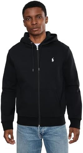 Ralph Lauren Polo Full-Zip Fleece Hoodie (Big 4X, Black) at Amazon