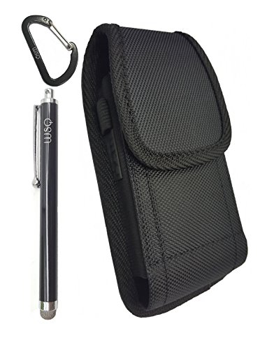 WSQ Pouch Case Holster, Canvas Nylon Case Metal Belt Clip Pouch Fit Motorola Moto X4, Moto G4 Play, X4 Play, Moto E4, Moto X, Sony Xperia Z/Z1/Z2/Z3/Z5, Google Pixel, Pixel 2