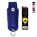 Guard Dog Security Pepper Spray Keychain, Red Hot Self Defense Spray with UV Dye - Choose a Leather Holster Color, Blue
