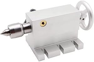 CNCTOPBAOS MT2 65mm Tailstock,Morse Taper 2 Live Center Height Woodworking Lathe Chuck Handle For Rotary Table CNC Router Engraving Machine Milling Lathe CNC 4th Axis