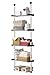 PRINCE HANGER, Multipurpose, Holds 20kg per Shelf, Heavy Duty 32mm Vertical Pole, Clothes Organizer, Breathable Resin Shelf, Ivory, Tension Rod for Closet, Walk in Closet, PHUS-0041