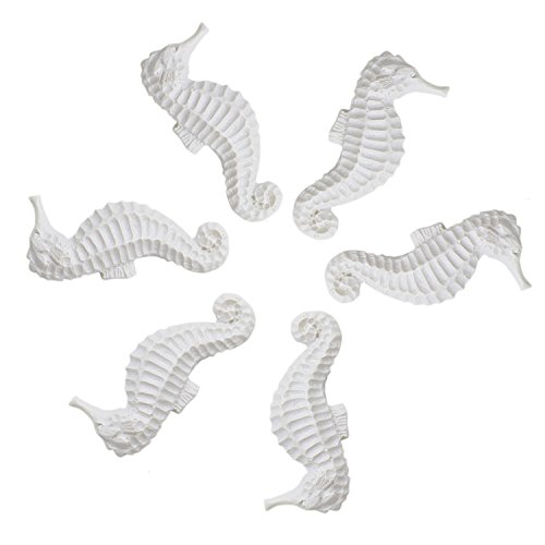 IDS 20 Pieces White Resin Pencil Finger Seahorse for Wedding Party Christmas, Home and Craft Project