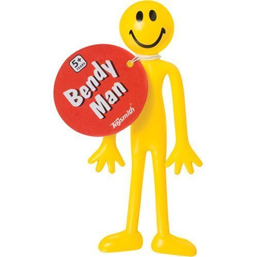 Yellow Smiley Face Bendy Man (Pkg. 2)