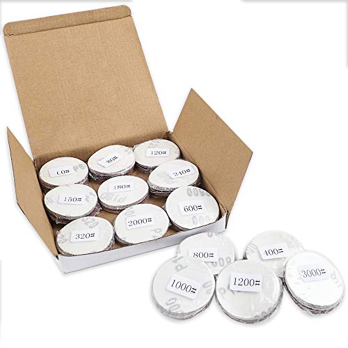Coceca, 140PCS 2 inch Sanding Discs Pad Kit for Drill Grinder Rotary Tools with 1/4" Backer Plate Shank and Soft Foam Buffering Pad,Sandpapers Includes 60-3000 Grit (140 pcs) - Thumbnail 5