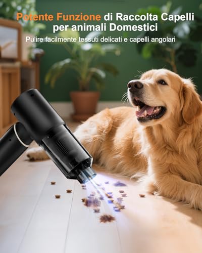 Car Vacuum Cleaner, 16000Pa Wireless Vacuum Cleaner, Vacuum Cleaner for Auto110000RPM Vacuum Cleaner and Blower with Brushless Motor, Mini Wireless Vacuum Cleaner for Car Home Office Hair