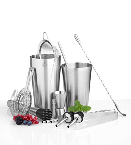 Benlhu Premium Cocktail Shaker Set - 15 Teiliges Cocktail Mixer Geschenk Set - Edelstahl Boston-Shaker 750ml… – Bild 4