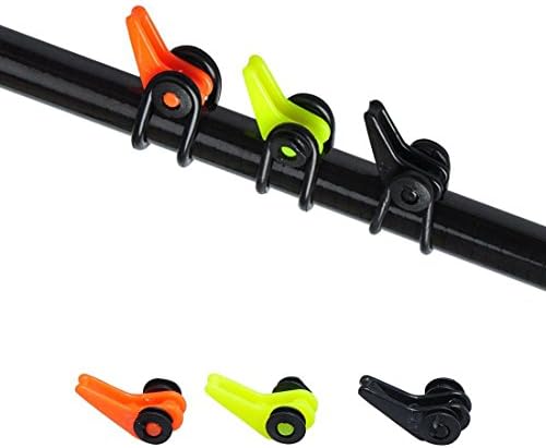 Hicreat Fishing Rod Pole Easy Secure Hook Keepers Lures Jig Spoon Bait Treble Holders Plastic pack of 10pcs Small Fishing Accessories(orange)