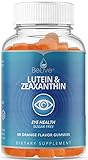 Eye Vitamins Lutein and Zeaxanthin Sugar-Free Gummies - Vegetarian Friendly, 100% Natural Supplement, Kosher & Halal Certified 60 Count