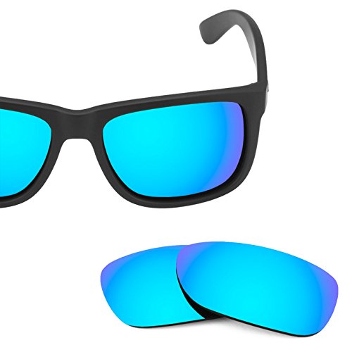 Revant Replacement Lenses for Ray-Ban Justin 54mm RB4165 Polarized Ice Blue MirrorShield