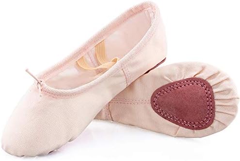 Koolen Ballet Shoes, Canvas Upper & Leather Sole Ballet Slippers, Ballet Dance Shoes for Girls (Toddler/Little Kid/Big Kid/Women)