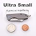 Samior DTK16 Mini Small Folding Pocket Little Bowie Knife 1.6 Inch Damascus Razor Sharp Nick Nail Cleaver Blade, Flat TC4 Titanium Frame Lock Handle, Small Compact EDC Keychain Gentlemen's Knives, 1oz