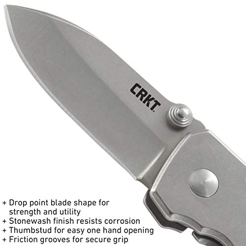 CRKT Squid Folding Pocket Knife Compact EDC Straight Edge Utility