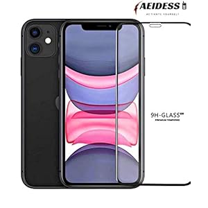 Aeidess Edge to Edge 11D Tempered Glass Screen Protector for iPhone XR/11 Black