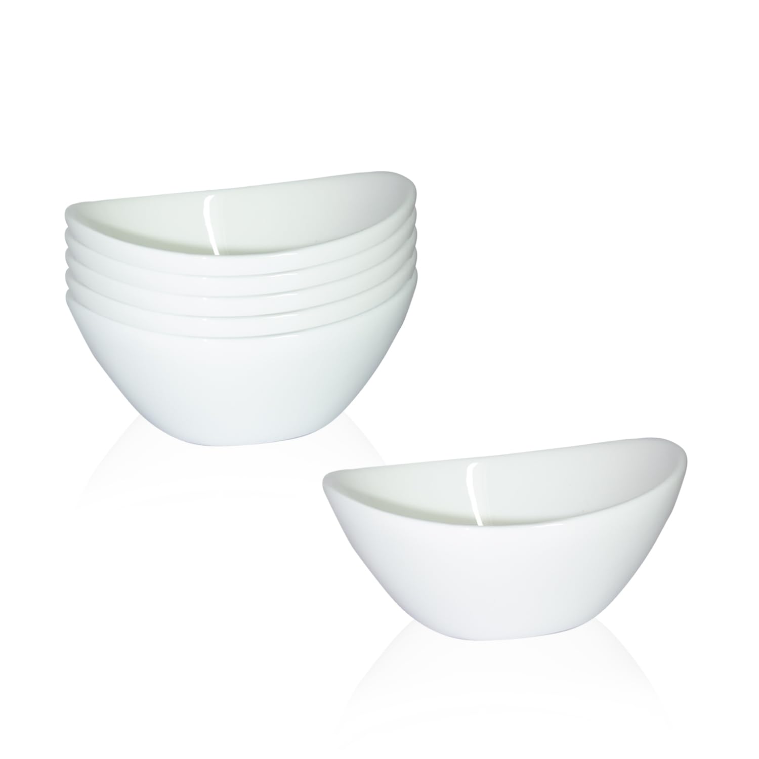 Photo 1 of 3.5 Inch Ceramic Dipping Bowls, Soy Sauce Dish Porcelain Side Dish Bowl Set of 6 (White-6)