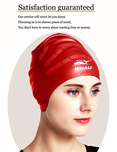 Swimming Caps For Women Upgraded Waterproof Silicone Swim Cap For