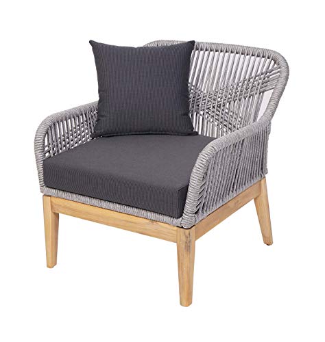 Mendler Gartengarnitur HWC-H56, Lounge-Set Sitzgruppe Sofa, Seilgeflecht Rope Holz Akazie Spun Poly FSC- Kissen… – Bild 5