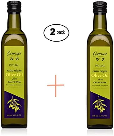 TWO PACK of Extra Virgin Olive Oil from California - First press cold extracted CA EVOO from the Picual Olive