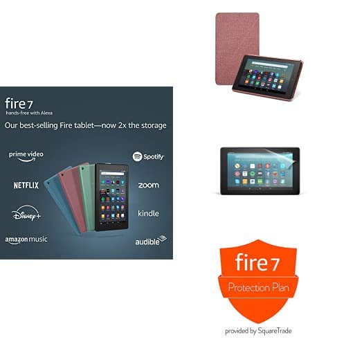 Fire 7 Tablet 16 GB, Amazon Standing Case, Nupro AntiGlare Screen