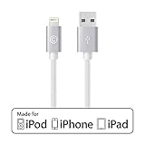 iPhone Apple Certified Lightning MFi Cable, LABC Sync & Charge Cable A.L. -Retail Packaging(LABC-505) (White Silver)