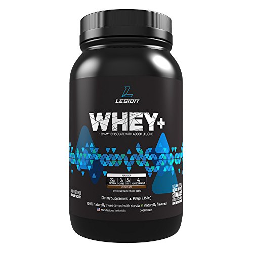 LEGION Whey+ 100% Whey Protein Isolate Powder - Naturally Sweetened - Great Taste and Mixability - No Clumping... image