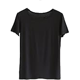 Sleep Shirts for Women - Pajama Tops for Women,Modal Round Neck Solid Color Pajamas Top