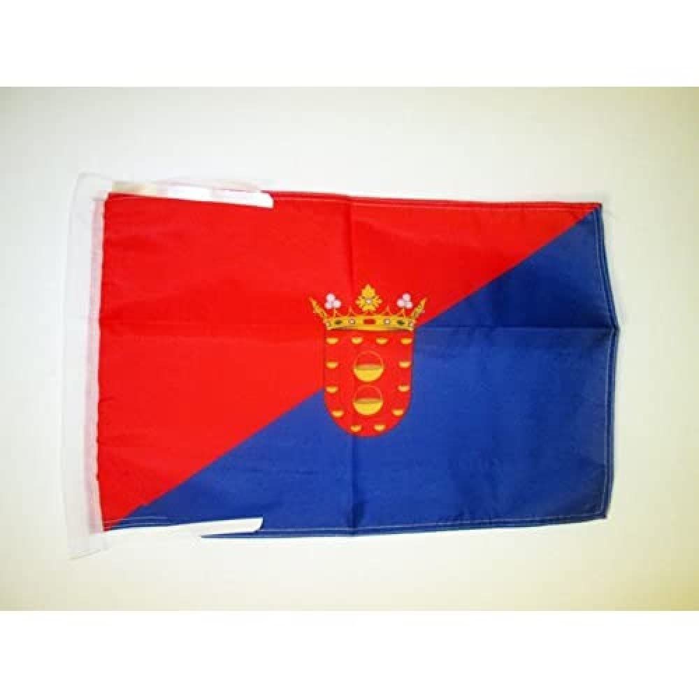 AZ FLAG - Lanzarote Flag - 18'' x 12'' - 100% Polyester Canary Islands Small Banner with Two Cords - Fade Resistant - Vivid Colors - 18x12 in - 45x30 Cm