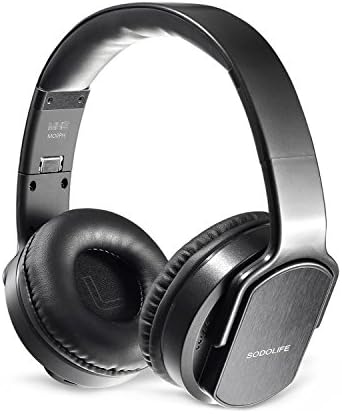 SODOLIFE 2 in 1 Bluetooth Headphones & Speaker, Over-Ear Wired/Wireless Headsets Foldable with Comfortable Protein Earpads with Mic, FM radio Support TF card and AUX play MH2