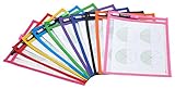 TYH Supplies 10-Pack Reusable Dry Erase Pockets 9 x