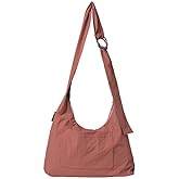 Thread Wallets Slouchy Bag for Women & Men - Crescent Sling Bag with Adjustable Strap and Zip Pocket, Unstructured & Foldable (Mauve, Regular)
