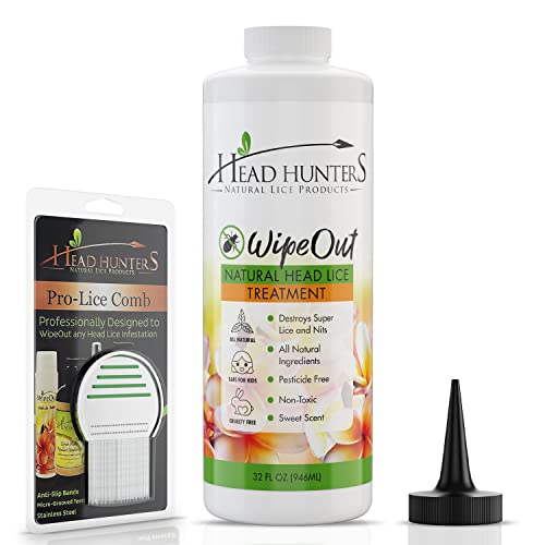 Head Hunters Pro Kit Wipeout Natural Lice Treatment Extra Strength