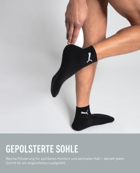Mixte Short Chaussettes, Noir, 43-46 EU