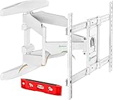 ONKRON TV Mount Articulating Heavy-Duty Bracket for 42 to 70 Inch LCD LED Flat Screen TVs Full Motion VESA up to 600 x 400 mm White (M6L)