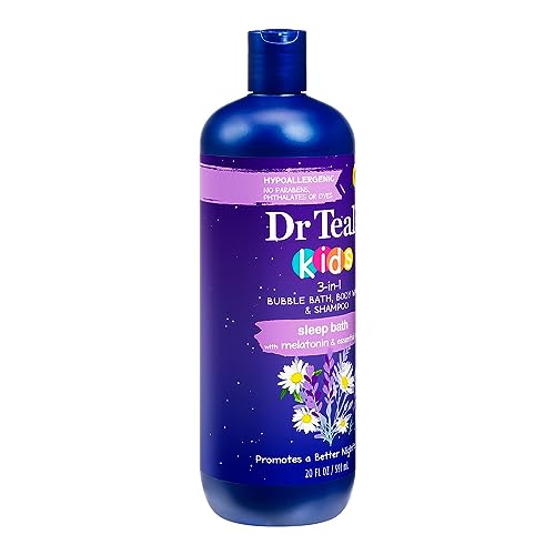 DR TEAL`S KIDS 3-IN-1 BUBBLE BATH, BODY WASH & SHAMPOO SLEEP BATH (1) 20 FLUID OUNCE BOTTLE