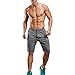Gerlobal Men's Bodybuilding Gym Running Workout Shorts Active Training Shorts