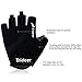 Trideer UltraLight Cycling Gloves (Half Finger) – Breathable Lycra & Anti-Slip Shock - Absorbing Silica Gel Grip, Mountain Road Bike Gloves Men/Women (Black, L (Fits 8.0-8.7 inches))