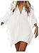 Walant Womens Solid Oversized Beach Cover Up Swimsuit Bathing Suit Beach Dress,White,One Size