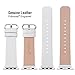 Fullmosa Leather Bands Compatible with Apple Watch Band 49mm 46mm 45mm 44mm 42mm for Men Women, Top Grain Genuine Leather Strap for iWatch Ultra 2/Ultra/10/9/8/7/6/5/4/3/2/1/SE2/SE, White/Silver