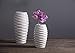 RITTRO D'vine Dev 8 Inches White Ceramic Vase Wave Design Hand Glazed, Ideal for Fresh Bouquets, Floral Arrangement, Everyday Home Decoration Vase and Special Events - Gift Box Packaged