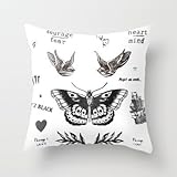 Pastoral Style Polyester Decorative Throw Pillow Cover Cushion Case New Tattoo Square 18 X 18 Inches