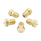 Anycubic 5Pcs 0.4mm Brass 3D Printer Nozzle Print Head M6 Threaded Nozzle for 1.75mm ABS PLA Filament