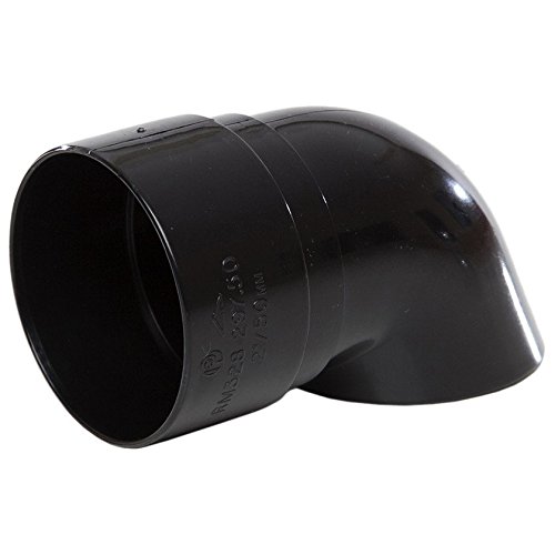 RM328B BLACK Polypipe Mini gutter 53mm ROUND DOWNPIPE SHOE for shed, conservatory, porch etc to suit 75mm mini guttering