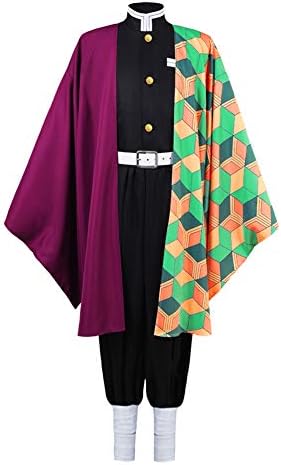 starfun Demon Slayer Kimetsu no Yaiba Cosplay Agatsuma Zenitsu Kamado Tanjirou Costume Halloween Kimono Suit