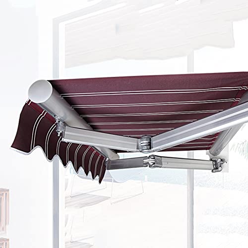 DNNAL Einziehbare Baldachin-Markise, Outdoor Baldachin Markise Balkon Markise Parkplatz Shed Aluminiumlegierung…