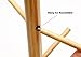 Bamboo Mug Tree Rack Stand with 6 Storage Hooks, Hold and Dry Large Coffee Mugs or Cups