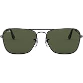 Ray-Ban Unisex Sunglasses Gold Frame, Green Lenses, 55MM